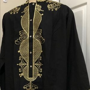 Men’s embroidery cotton top with matching cap